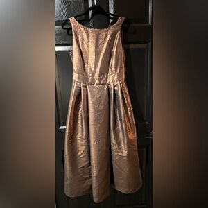 Boden Metallic Copper Dress NWOT